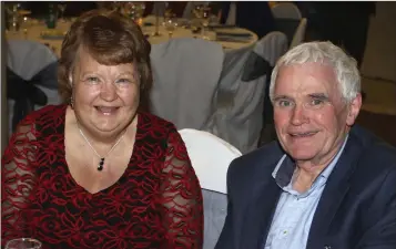  ??  ?? Patricia Brennan and Michael Kilroy at the Wicklow Indoor Bowls dinner dance in the Grand Hotel.