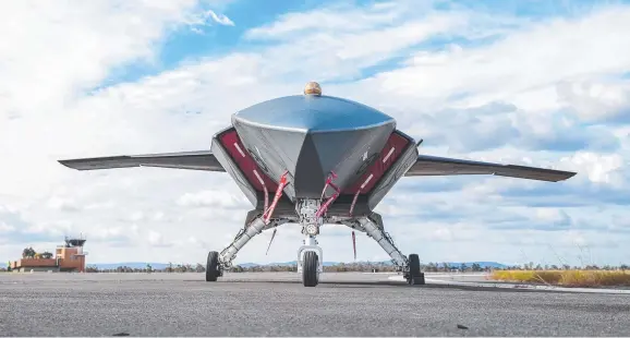  ?? Picture: Jason Edwards ?? LOCKED IN: The federal government will purchase seven of Boeing’s MQ-28A Ghost Bats, at a cost of $450m. The unmanned aircraft will be assembled in Toowoomba.