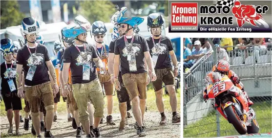  ??  ?? Die heimischen MotorradFa­ns werden nächste Woche wieder an den Spielberg pilgern, um Marc Márquez und Co. anzufeuern.