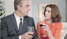  ?? JEFF NEUMANN/ CBS ?? Chris Noth and Julianna Margulies in a scene from The Good Wife, which airs its last episode on Sunday.