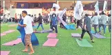  ?? REUTERS ?? Protesters disrupt an event celebratin­g Internatio­nal Day of Yoga in Male, Maldives, on Tuesday.