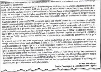  ??  ?? Parte inicial del documento entregado ayer por Nicanor Duarte al mandatario Mario Abdo Benítez.