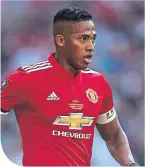  ??  ?? United captain Antonio Valencia