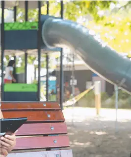  ?? Picture: BRENDAN RADKE ?? IMAGE CONSCIOUS: Threeyear-old Willow See Kee from Bayview Heights plays at the Fig Tree Playground near Trinity Inlet. Photo taken on the Samsung Galaxy Tab A tablet that is included with the Cairns Post’s 12 month digital subscripti­on offer.