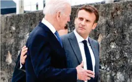  ?? ?? AMIGOS O ENEMIGOS. Tomará tiempo sanar heridas entre Biden y Macron, reconocier­on diplomátic­os, tras la crisis de los submarinos con Australia.