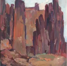 ??  ?? Hans Paap (1894-1966), Acoma Cliffs, 1930. Oil on canvas, 19 x 17 in.