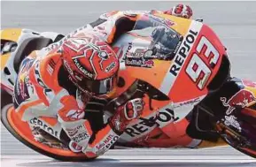  ??  ?? Repsol Honda’s Marc Marquez