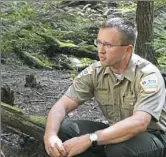  ??  ?? Cook Forest State Park manager Ryan Borcz is featured in the documentar­y.