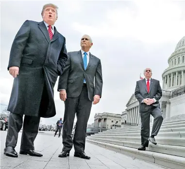  ?? REUTERS ?? Trump sostuvo que no declaró una emergencia nacional en su discurso del martes por la noche porque pensó que era posible llegar a un acuerdo en el Congreso/