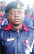  ?? ?? One of the NSCDC officers killed in bomb blast in Galadima Kogo, ASC I Mohammed Ibrahim