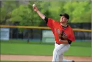  ?? MICHAEL JOHNSON — THE NEWS-HERALD ?? Chagrin Falls pitcher Erik Wilson pitches during a Division II Hudson Regional semifinal against Canfield in 2017. Wilson and his teammates are aiming for the state tournament this season.