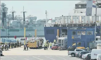  ?? Picture: Steve Reid ?? INCIDENT The Commodore Clipper berthing at the Portsmouth Internatio­nal Ferry Port following the fire on the car deck in the early hours in June 2010