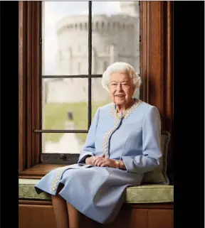  ?? The Canadian Press ?? Queen Elizabeth II shown here in an official portrait. Britain’s longest serving monarch died Thursday at age 96.