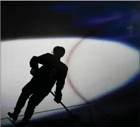  ?? AARON ONTIVEROZ — THE DENVER POST ?? Cale Makar (8) of the Colorado Avalanche warms up for the St. Louis Blues before the first period at Ball Arena on Thursday, May 19, 2022.