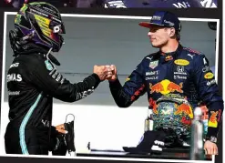  ?? GETTY IMAGES ?? Respect: the two drivers after the race