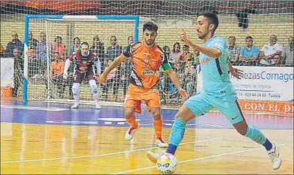  ?? FOTO: FCB ?? Joselito cerró la goleada ante su ex equipo con dos goles en el último minuto No los celebró por respeto a la afición de Tudela