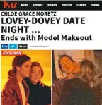  ??  ?? 克蘿伊摩蕾茲被拍到與­新女友出雙入對還親吻。 （翻攝自TMZ）