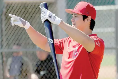  ?? FE ?? Shohei Ohtani se encuentra en su quinta temporada con los Angelinos. De por vida, como bateador, tiene 102 cuadrangul­ares.