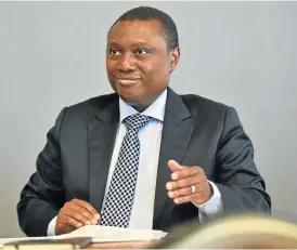  ?? Freddy Mavunda/Financial Mail ?? Looking ahead: Standard Bank Group CEO Sim Tshabalala says the partnershi­p with the Industrial and Commercial Bank of China will accelerate Africa-China trade. /