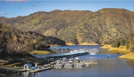  ?? John Storey / Special to The Chronicle ?? Markley Cove at Lake Berryessa in Napa County. A 25yearold man drowned while swimming in the lake on Sunday.