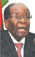  ??  ?? Mr Mugabe