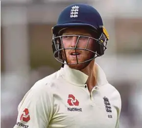  ??  ?? Ben Stokes has been suspended by England until further notice after he was involved in a pub altercatio­n last week.