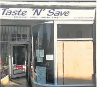  ??  ?? ● The damage caused to Taste ‘N’ Save on Infant Street after a burglary