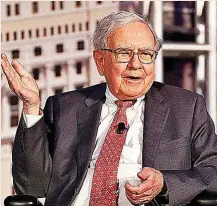  ?? ?? El presidente de Berkshire Hathaway, Warren Buffett.