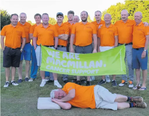  ??  ?? Alderley Edge captain Simon Barber at rest with his playing team