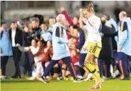  ?? ALESSANDRA TARANTINO AP ?? Sweden’s Magdalena Eriksson leaves the pitch after losing the Women’s World Cup semifinal to Spain.