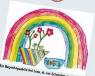  ??  ?? Regenbogen­bild hat Lena,6, ausScheuri­ng gezeichnet.