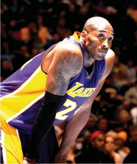  ?? SUNSTAR FILE ?? LA LEGEND. Kobe Bryant, who wore No. 8 in his first 10 years and No. 24 in his final 10 years with the Lakers, will be the first to have two jerseys retired by one team.