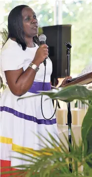  ??  ?? During the eulogy for Jay-Shenel Gordon, Annia Codling said she was a respectful young woman.