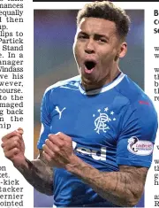  ??  ?? Bouncing back: Tavernier celebrates after scoring the second goal against Thistle