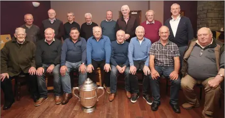  ??  ?? Back (from left): Pat Ryan (selector), John Joe Murphy, Peter Culleton, Pat Caulfield, Seamus Cullen, Liam Fardy, Luke Power, John Culleton. Front (from left): Mick Culleton, John Fitzharris, John Egan, Brendan Duffin, Brendan Browne, Kevin O’Grady, Michael Caulfield, Pat Kehoe. Missing from the photograph are Johnny Browne, Brendan Colfer, Willie Culleton, Paddy Colfer and Joe Nolan.