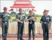  ?? SOURCED ?? ■
General Bipin Rawat, Chief of the Army Staff also honoured eminent sportsmen of the 11 Gorkhas on the occasion.
