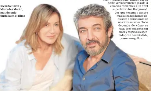  ??  ?? Ricardo Darín y Mercedes Morán, matrimonio (in)feliz en el filme