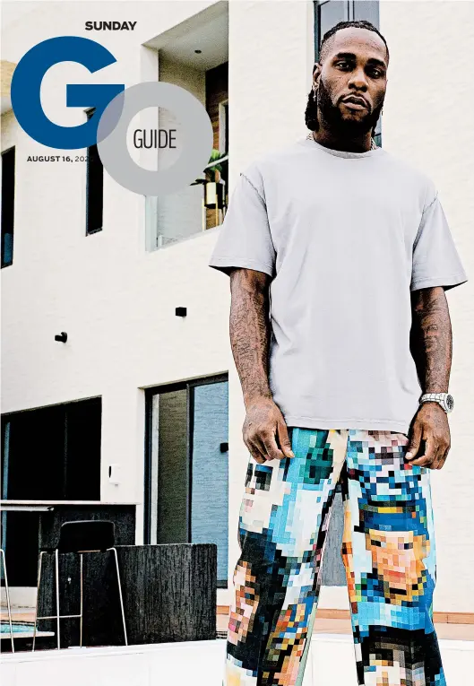  ?? DANIEL OBASI/THE NEW YORK TIMES ?? Artist Burna Boy, pictured at his Lagos home July 11, has shifted his focus from party songs to music with larger messages.