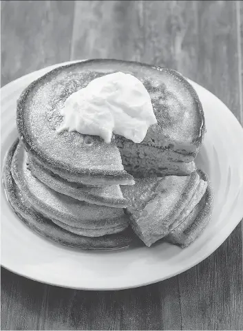  ?? ATCO BLUE FLAME KITCHEN ?? Pumpkin pancakes and maple whipped cream are a great way to greet a winter’s day, especially during the holiday season when you have hungry guests to feed.