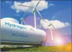  ?? ?? Producing green hydrogen is easier said than done because of the huge cost involved.