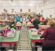  ?? FILES ?? Operation Christmas Child has seen hundreds of thousands of Canadians participat­e.