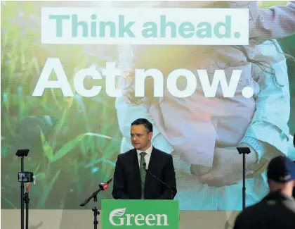  ?? Photo / supplied ?? Greens co-leader James Shaw hit back at NZ First at the launch of the party manifesto on Saturday.