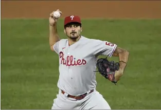  ?? NICK WASS — THE ASSOCIATED PRESS FILE ?? Phillies starting pitcher Zach Eflin is dealing with a sore back.