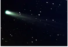  ?? ?? Above: Comet
ISON exhibiting a green glow on solar approach