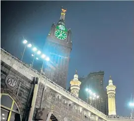  ?? Mecca Clock Tower in Saudi Arabia. Photo by Fayez Nureldine AFP/Getty Images ??