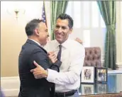  ?? MAX WHITTAKER For The Times ?? ASSEMBLY SPEAKER Robert Rivas, right, noted that the state budget deficit may be nearly twice as large as Gov. Gavin Newsom’s estimate of $38 billion.