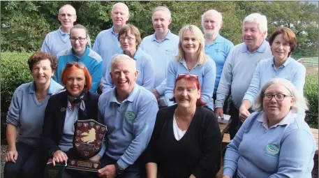  ??  ?? The Castlegreg­ory Golf Club team who won the Kerry Federation 2017 Kerry 9s final by beating Ballyheigu­e in Parknasill­a on Saturday. Front, from left, Theresa Rice, Castlegreg­ory GC Captains 2017 Geraldine Flynn and Tommy King, Tina Moriarty and Anne Collins. Centre: Alana Rowan, Maire McCarthy, Anne Woods, Lady President Merlyn O’Connor. Back, Mike Keane, Pat Mulcahy, Mens President Eddie Hanafin, Tom Moriarty and Sean O’Connor.
