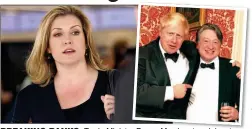  ?? ?? BREAKING RANKS: Trade Minister Penny Mordaunt and, inset, Boris Johnson with the Conservati­ve Party donor Alexander Temerko