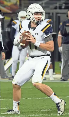  ?? MIKE DINOVO, USA TODAY SPORTS ?? Toledo quarterbac­k Logan Woodside completed 69.1% of his passes last season for 4,129 yards and 45 touchdowns.