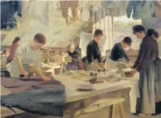  ??  ?? Ironing Workshop in Trouville (1888) by the Belgian painter Louis Joseph Anthonisse­n